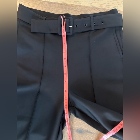 Goldie Byrd Belted Hybrid Pants Golf Straight leg high waist Black Medium NWT - Picture 12 of 14